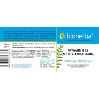 Vitamin B12 (Methylcobalamin) 1000 mcg – 100 Kapseln