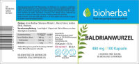 Baldrianwurzel Extrakt 480 mg – 100 Kapseln mit...