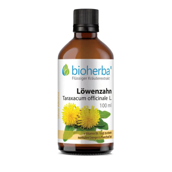 Löwenzahn Tropfen Tinktur – Taraxacum officinale mit Vitamin B6 – 100 ml